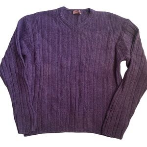 Vintage J Crew Wool Sweater Medium Men’s 90s Crewneck Gray Cable Knit Fisherman